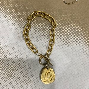 Susan Shaw L monogrammed bracelet